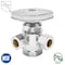 Thrifco Plumbing 1/2 Inch FIP x 1/2 Inch Slip Joint x 1/2 Inch Slip Joint Multi Turn Brass Angle Stop 4405605 - alternate 1